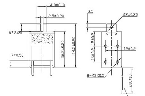 停车闭锁单保持式九游·官方版web站入口尺寸图