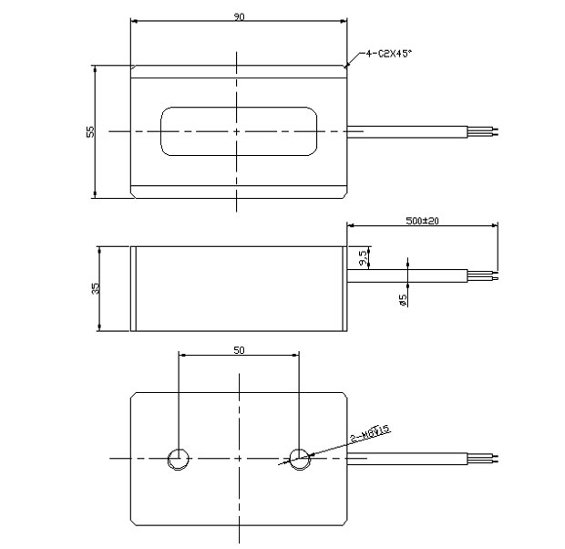 24V方形吸盘九游·官方版web站入口-机械手电磁吸盘尺寸图